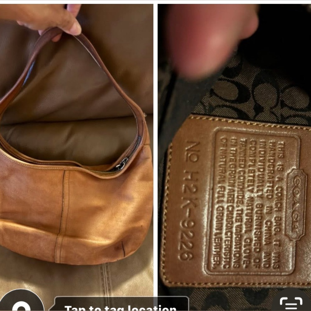 Coach Brown Leather Hobo Small Bag